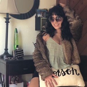 Hollister fur jacket